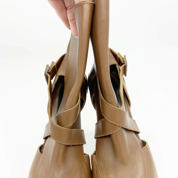 Marni Peep Toe Bootie Stiletto Heel Wrap Buckle - Picture 4 of 10